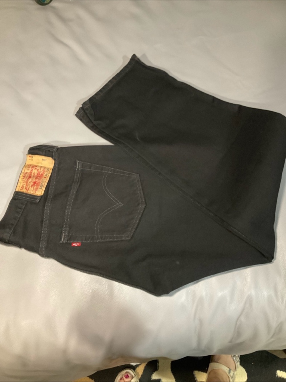 Levi's Men's Black Bootcut Jeans with Red Tab